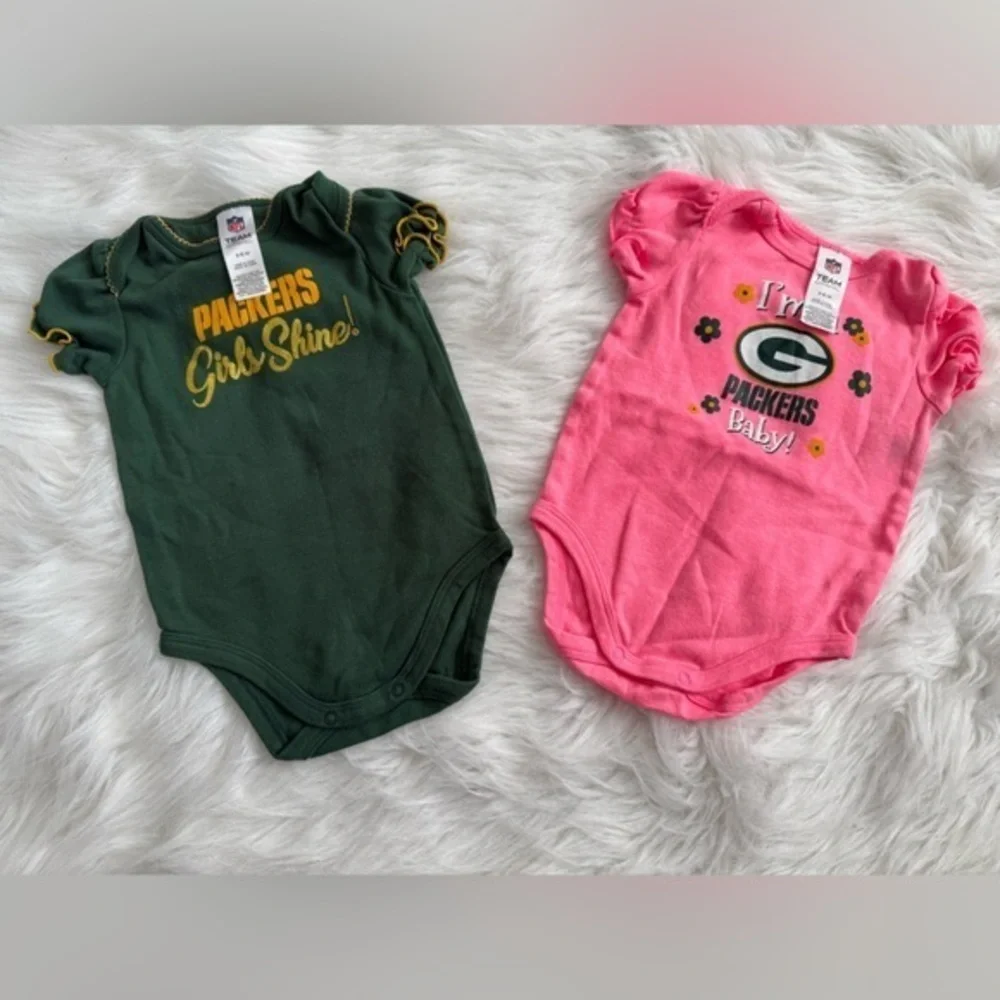 Bundle (2) NFL Packers Baby Onesie
